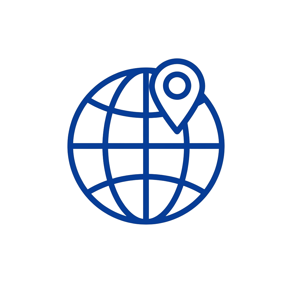 Globe with destination pin